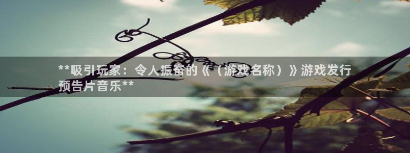 天辰平台毡3300：**吸引玩家：令人振奋的《（游戏名称）》游戏发行
预告片音乐**